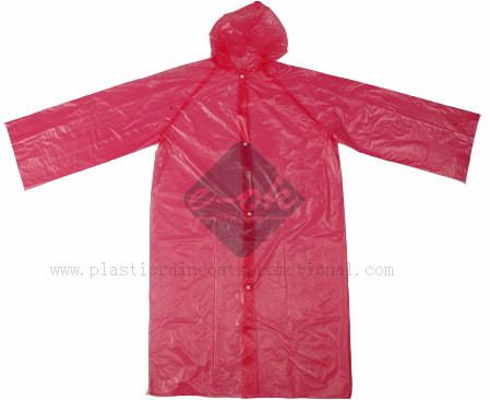plastic emergency raincoat pe disposable plastic raincoat red
